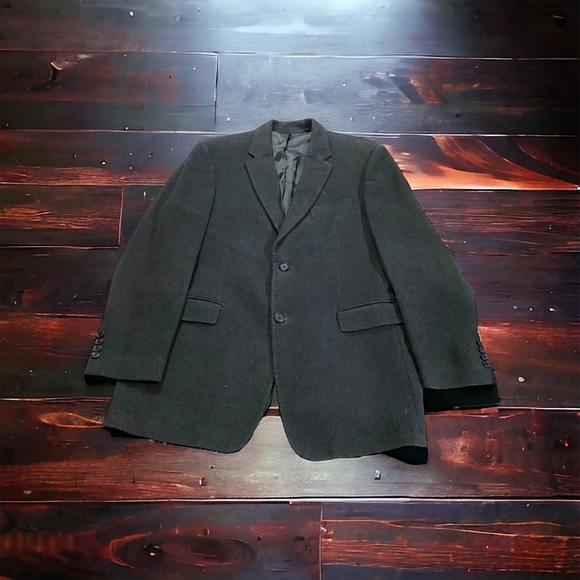 Sand Evan Mens Black 2-Button Suit Jacket Size 42 Long Breathable Cotton Lined - Picture 1 of 16